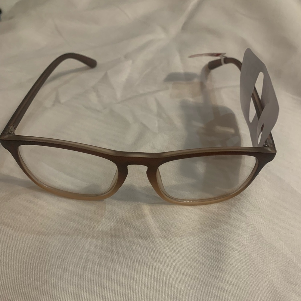 NWT Claire's Brown & Beige Ombre Clear Lens Frames